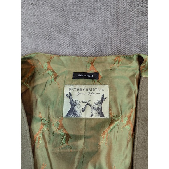 Peter Christian Vest Men 50L Moleskin Merlin Waistcoat Faux Suede Button Pockets - Picture 6 of 7